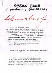 Lebenslauf Hans Gygax